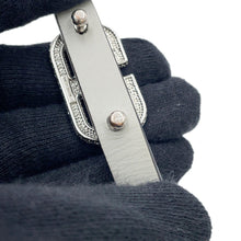 将图像加载到图库查看器中,Valentino Garavani V logo belt Size 65/26 Gray4W2T0SB9WIM Leather Rhinestone