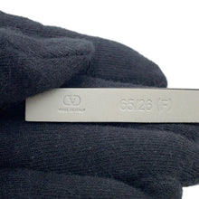 将图像加载到图库查看器中,Valentino Garavani V logo belt Size 65/26 Gray4W2T0SB9WIM Leather Rhinestone