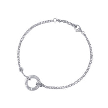 将图像加载到图库查看器中,CARTIER Love Circle Diamond BraceletB6038100 18K White Gold