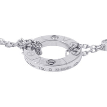 将图像加载到图库查看器中,CARTIER Love Circle Diamond BraceletB6038100 18K White Gold