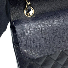 将图像加载到图库查看器中,CHANEL Matelasse W Flap W Chain Shoulder Dark NavyA01113 Caviar Leather Size 23