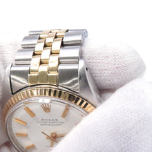 将图像加载到图库查看器中,ROLEX Datejust W36mm Stainless Steel K18YG White Dial1601