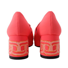 Load image into Gallery viewer, HERMES Pumps Donna 60 Pink Silk Bijoux Size 37