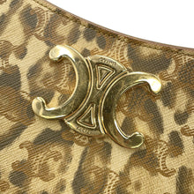 将图像加载到图库查看器中,CELINE ★Triomphe Tilly Leopard One-Shoulder Bag Beige115702 PVC Leather