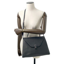 将图像加载到图库查看器中,Valextra ★Valextra Iside 2-Way Shoulder Bag Black Leather Size Large