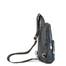将图像加载到图库查看器中,LOUIS VUITTON Avenue Sling Bag Noir/BlueN50024 Damier Infini Leather 3D