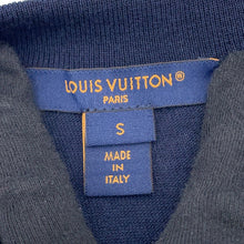 Load image into Gallery viewer, LOUIS VUITTON Aquarelle Monogram Insert Pullover Size S night blue1AHJFK Wool Silk