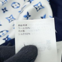 Load image into Gallery viewer, LOUIS VUITTON Aquarelle Monogram Insert Pullover Size S night blue1AHJFK Wool Silk