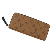 Load image into Gallery viewer, LOUIS VUITTON Portefeuille Clemence NoirM82336 Monogram Reverse Canvas