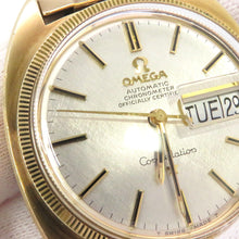 将图像加载到图库查看器中,OMEGA Constellation Day-Date W35mm Gold Plated White Dial168.029