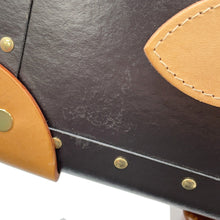 Load image into Gallery viewer, GLOBE TROTTER Safari Carry-On Travel Case Dark Brown Vulcan Fiber Size Small