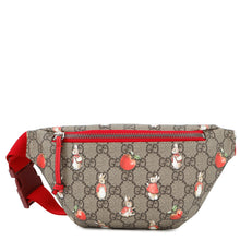将图像加载到图库查看器中,GUCCI Children's GG Supreme Crossbody Bag in Peter Rabbit Brown/Red502095 GG Supreme