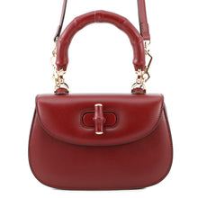 Load image into Gallery viewer, GUCCI Bamboo 1947 Top Handle Bag Rosso Ancora Red827815 Leather Size Small