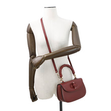 Load image into Gallery viewer, GUCCI Bamboo 1947 Top Handle Bag Rosso Ancora Red827815 Leather Size Small