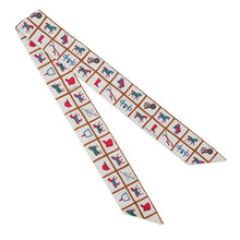 Load image into Gallery viewer, HERMES Twilly Couvertures et Tenues de jour Cream/Blanc/Rose Silk100%