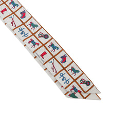 Load image into Gallery viewer, HERMES Twilly Couvertures et Tenues de jour Cream/Blanc/Rose Silk100%