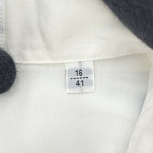 Load image into Gallery viewer, HERMES Seahorse Print Short Sleeve Shirt Size 41 White/Blue Cotton100%