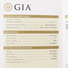 Load image into Gallery viewer, GRAFF Flame Round Diamond Engagement Ring Size Approximately No. 5RPV01 Pt950