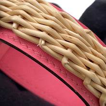 将图像加载到图库查看器中,HERMES Medor Picnic Earrings Size GM Pink/Natural Swift Leather Willow