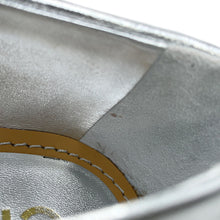 Load image into Gallery viewer, CHANEL CC logo loafers SilverG45663 Leather Size 37C