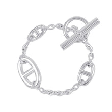 将图像加载到图库查看器中,HERMES Chaine d'Ancre Farandole Bracelet Size XS SV925