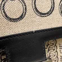 Load image into Gallery viewer, HERMES Constance 3 Deschenes Black Toile de Camp Swift Leather Size 24