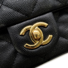 将图像加载到图库查看器中,CHANEL Mini Matelasse ChainShoulder Bag BlackAS3757 Caviar Leather