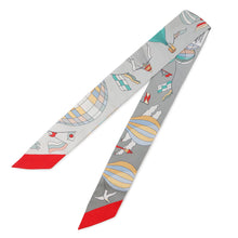 将图像加载到图库查看器中,HERMES Twilly LES FOLIES DU CIEL Grena Pearl/Grenadine/Vert061722S Silk100%