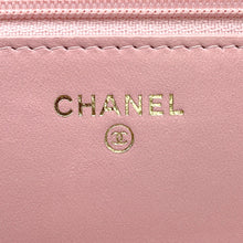 Load image into Gallery viewer, CHANEL Matelasse Tweed Chain Wallet White/Pink/BlueA33814 Tweed