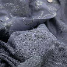 将图像加载到图库查看器中,HERMES Fleur Technique Short Sleeve Overshirt Size 52 Marine Cotton100%