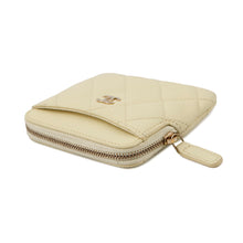 将图像加载到图库查看器中,CHANEL Matelasse CC Logo Classic Zip Coin Purse Baby YellowAP2061 Caviar Leather