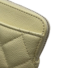 将图像加载到图库查看器中,CHANEL Matelasse CC Logo Classic Zip Coin Purse Baby YellowAP2061 Caviar Leather