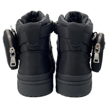 将图像加载到图库查看器中,PRADA Re-NylonPRADAxadidas ForumHigh-top Sneakers Black2TG193 Nylon Leather Size 7 1/2