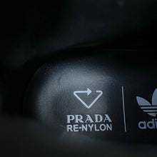 将图像加载到图库查看器中,PRADA Re-NylonPRADAxadidas ForumHigh-top Sneakers Black2TG193 Nylon Leather Size 7 1/2