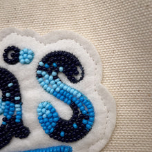 将图像加载到图库查看器中,LOEWE Paula Ibiza Tote Bag Ivory/Blue Canvas Leather