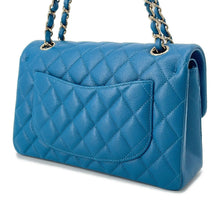 将图像加载到图库查看器中,CHANEL Matelasse Double Flap ChainShoulder BlueA01113 Caviar Leather Size 23