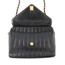 Load image into Gallery viewer, CHANEL Mademoiselle Chain Shoulder Bag with Tassel Bag Charm Black Lambskin