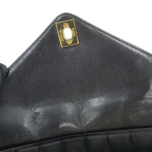 Load image into Gallery viewer, CHANEL Mademoiselle Chain Shoulder Bag with Tassel Bag Charm Black Lambskin