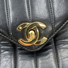 Load image into Gallery viewer, CHANEL Mademoiselle Chain Shoulder Bag with Tassel Bag Charm Black Lambskin