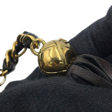 Load image into Gallery viewer, CHANEL Mademoiselle Chain Shoulder Bag with Tassel Bag Charm Black Lambskin