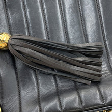Load image into Gallery viewer, CHANEL Mademoiselle Chain Shoulder Bag with Tassel Bag Charm Black Lambskin