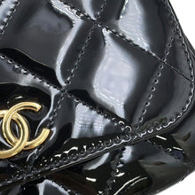 将图像加载到图库查看器中,CHANEL Matelasse Mini Chain Shoulder Bag BlackAP3005 Patent Leather