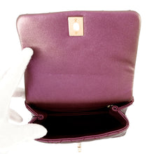 将图像加载到图库查看器中,CHANEL Coco Handle Matelasse Handbag MetalicPurpleAS2215 Caviar Leather Size XXS