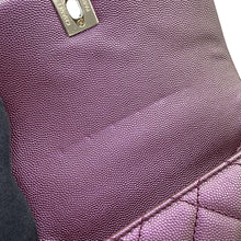 将图像加载到图库查看器中,CHANEL Coco Handle Matelasse Handbag MetalicPurpleAS2215 Caviar Leather Size XXS