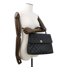 将图像加载到图库查看器中,CHANEL CC Logo Handbag BlackA12397 Caviar Leather