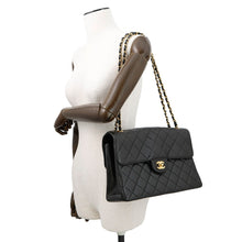 将图像加载到图库查看器中,CHANEL Matelasse Double Face Chainshoulder Black Lambskin
