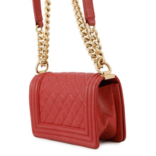 Load image into Gallery viewer, CHANEL Boy Chanel ChainShoulder Red Caviar Leather