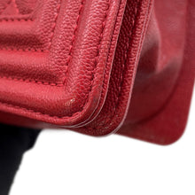 Load image into Gallery viewer, CHANEL Boy Chanel ChainShoulder Red Caviar Leather