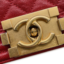Load image into Gallery viewer, CHANEL Boy Chanel ChainShoulder Red Caviar Leather