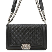 Load image into Gallery viewer, CHANEL Boy Chanel Matelasse Shoulder Bag BlackA67086 Leather